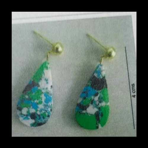 Turquoise (Firoza) Stone Earring Size: Vary