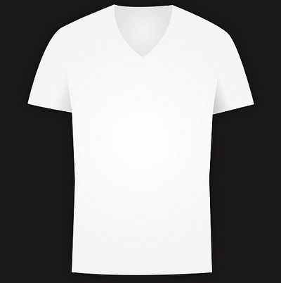White Color V Neck T-Shirt