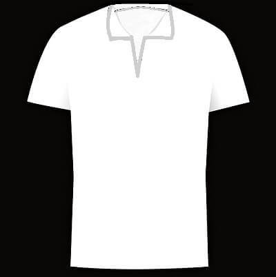 White Skin Friendly Collar T-Shirt