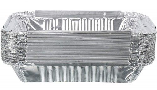 Silver Aluminium Foil Rectangle Containers