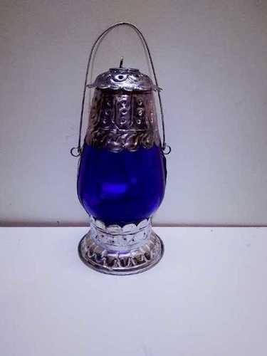 Silver & Blue Decorative Lantern For Diwali Festival