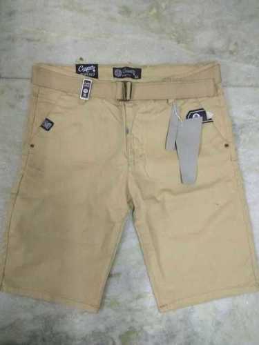 Light Brown Fancy Plain Cargo Short Pant