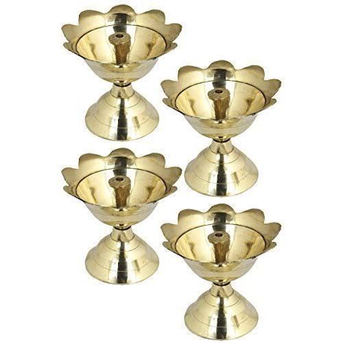 Polishing Flower Shape Brass Diya