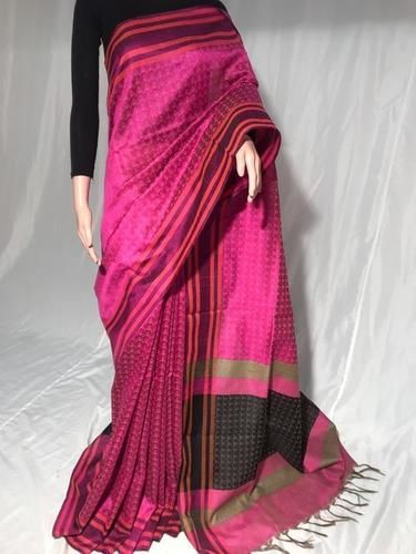 Woven Special Handloomed All Over Weaved, Art Dupion Silk Saree, Contrast Blouse