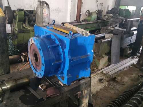 Blue Industrial Metal Cutting Machine