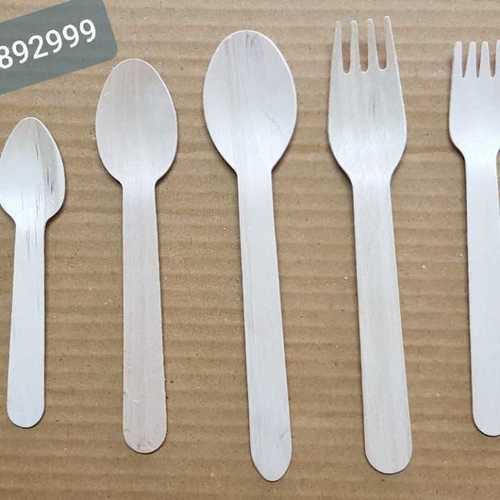 Natural Plain Wooden Spoon And Fork