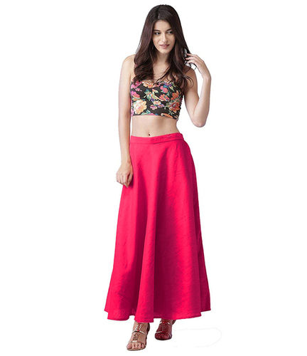 Stylish Full Length Maxi Urban Chanderi Skirt