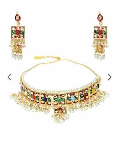 Handmade Meenakari Necklace Set Gender: Women