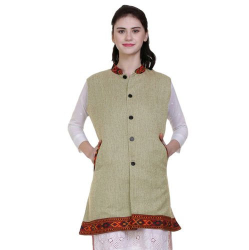 Kullu Woolen Jacket Thigh Length Without Sleeves Age Group: 12+