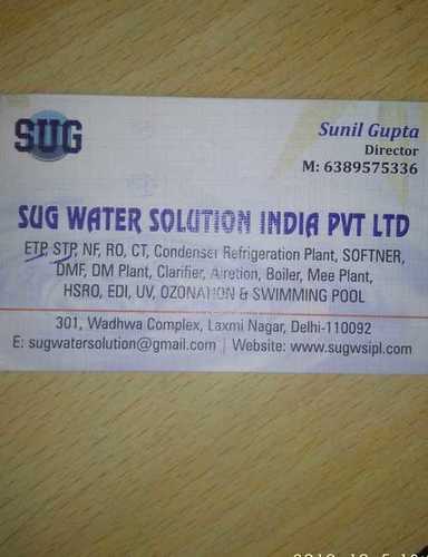 Sug Water Treatment Plants Power Source: Direct