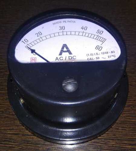 Black Analog Ampere Volt Meter