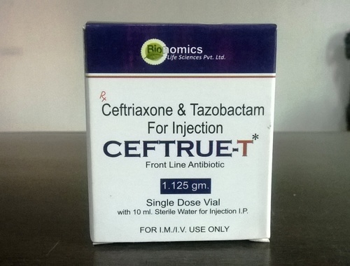 Ceftriaxone 1Gm+ Tazobactam 125Mg Injection