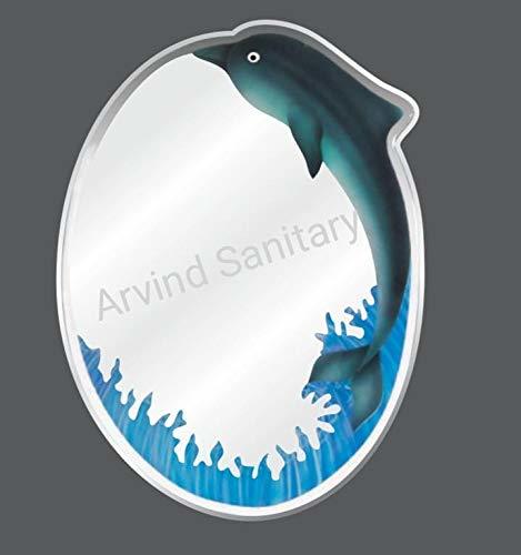 Blue Designer Dolphin Mirror 18 X 24 Inches