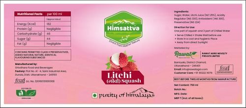 Beverage Good Taste Litchi Squash