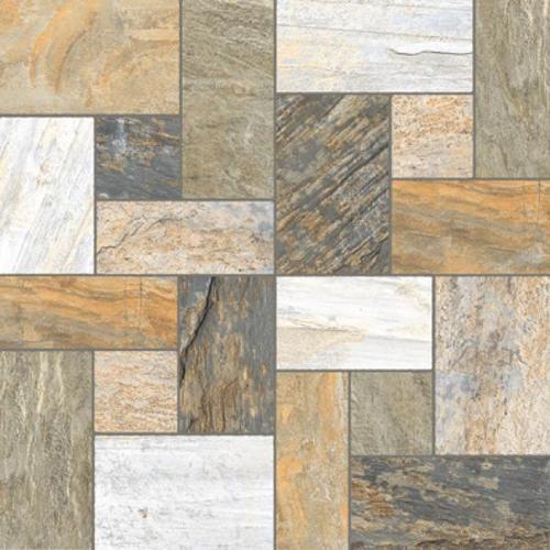 Multi Color Matt Rustic Punch Ceramic Tiles 395 X 395 Mm