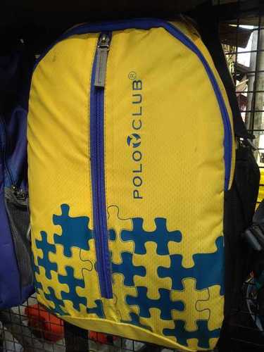 Yellow Water Resistant School Bag