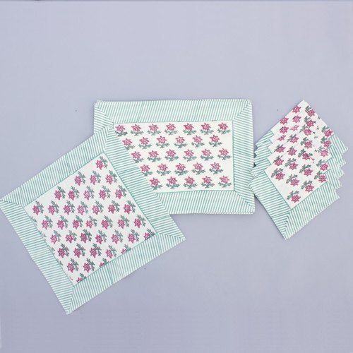 Cotton Hand Block Print Table Mat And Napkin Age Group: Adults