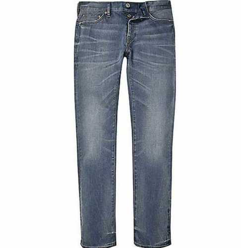 Men Blue and Black Jeans