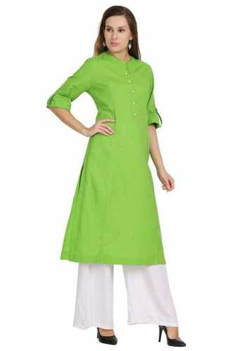 Plain Cotton Ladies Kurti 