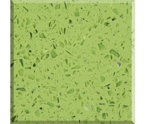 China Crystal Green Quartz Stone Slabs