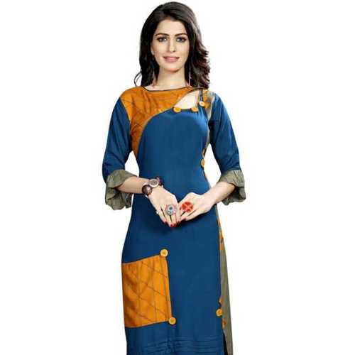 Vary Designer Hand Work Rayon Kurtis