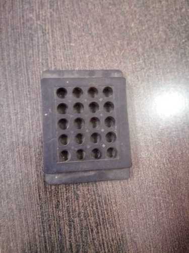 Black Square Shape Rubber Pad