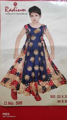 Blue Kids Party Wear Frock