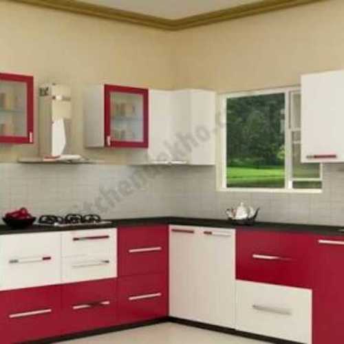 L Shape Modular Kitchen Carpenter Assembly