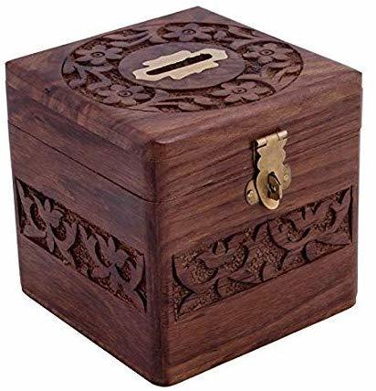 Handmade Wooden Money Bank