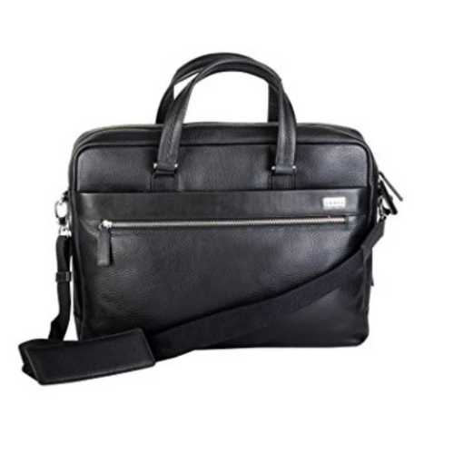 Black Office Laptop Leather Bag