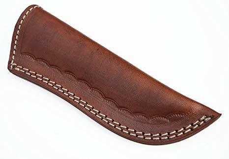 Leather Knife Sheath - Premium Leather, Four Sizes for Multiple Tools | Reinforced Stitching, High-Grade Metal Rivet Snap, Stylish Classic Foil Stamped Logo