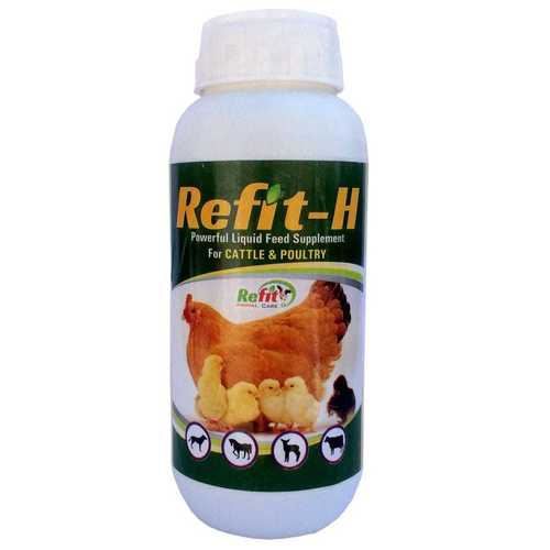 Broiler Growth Promoter Multivitamin For Poultry (Refit-H 500 Ml.) Use: Chicks 5Ml./100 Birds Growers 7Ml./ 100 Birds Daily Layeres 10Ml./ 100 Birds Cattle 	10Ml. Daily And Calves 5Ml Daily