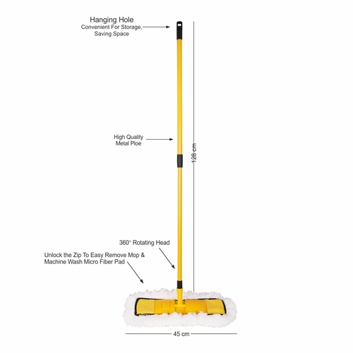 Classy Touch Flat Soft Microfiber Cotton Floor Cleaning Mop