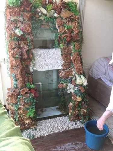 Green Decorative Waterfall For Garden And Terrace