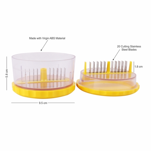 Garlic Hand Twist Crusher - New Plastic Manual Round Crusher | Yellow Color, Tungsten Cobalt Alloy Cylinderical Shape