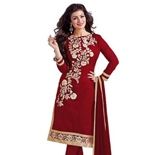 मल्टी कलर उपलब्ध गोल नेक सलवार सूट