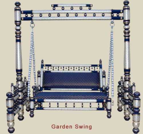 Carved Wooden Garden Swing