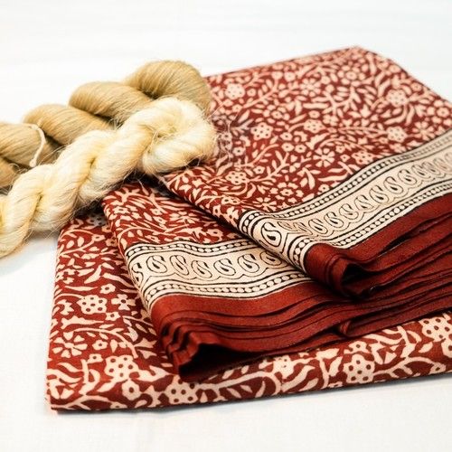 Art Silk Brown Tussar Munga Spun Printed Saree