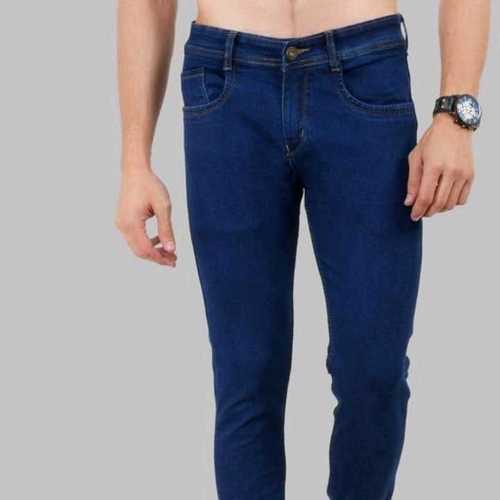 Blue Mens Fashionable Cotton Lycra Jeans