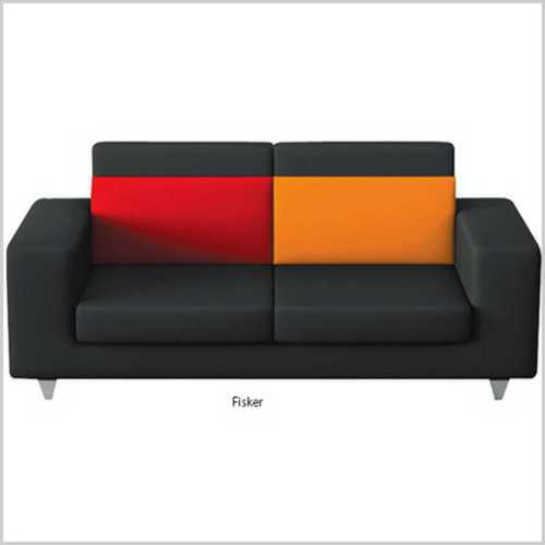 Black Designer Double Foam Sofa 