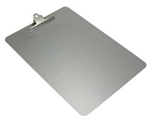 Silver Plain Steel Clip Board