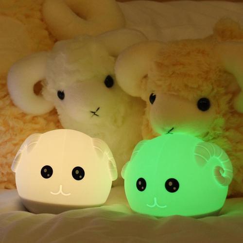 7 Colors Cute Lamb Silicone Night Lights With Touch Sensor