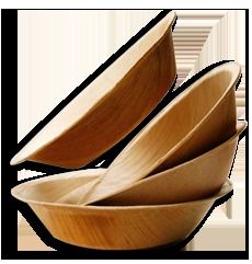 Brown Areca Leaf Bowl