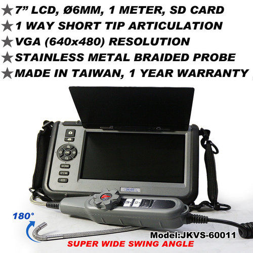 7inch LCD 1 Way Articulation 6MM 1M VGA Borescope Videoscope NDT