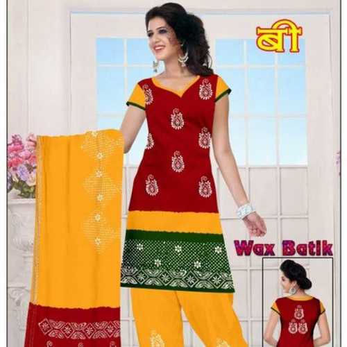 Ladies Cotton Wax Batik Salwar Suit