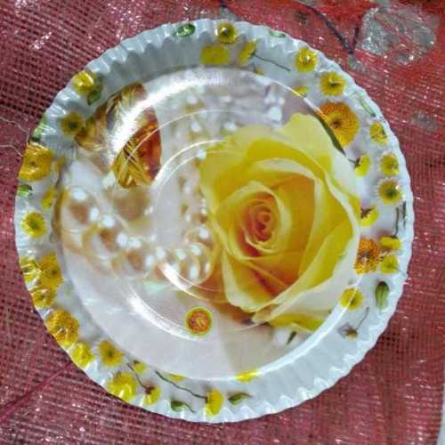 Assorted Flower Print Paper Plate