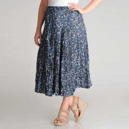 Multicolor Ladies Long Cotton Skirt