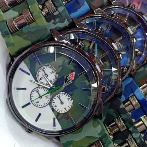 Wristwatch Pvc Belt Mens Wrist Watches