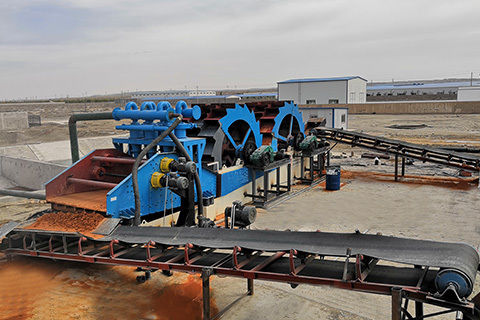 Blue Dual Wheel Sand Washing Machine