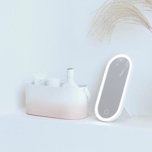 High End Mini Portable Gradient Color Led Cosmetic Mirror